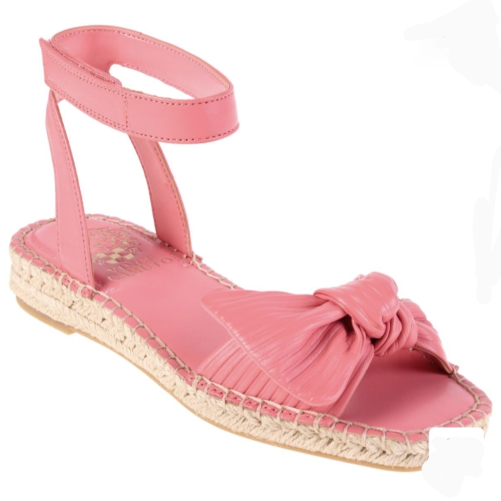 Vince Camuto Pink Coral Ankle Strap Espadrille Sandals